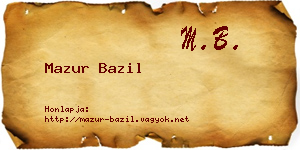 Mazur Bazil névjegykártya